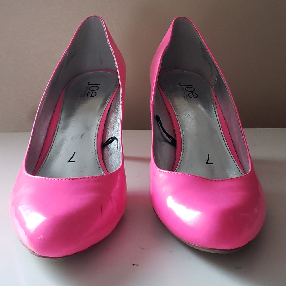 Neon Patent Pink Women's Heels - Size 7 * - Picture 3 of 8